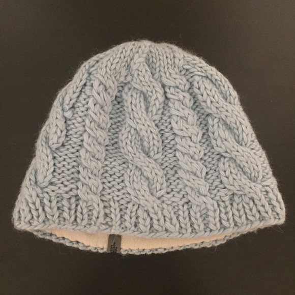 THE NORTH FACE light blue beanie fleece rim lining - Picture 2 of 4
